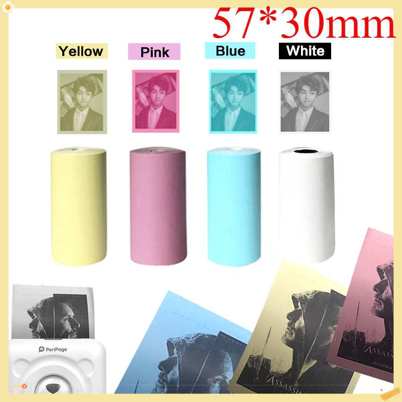 Horizon-Papier thermique pour imprimante photo, autocollant pour document blanc, Peripage, Paperang Poooli Baypage, impression A8, crevette ériane, 57x30mm
