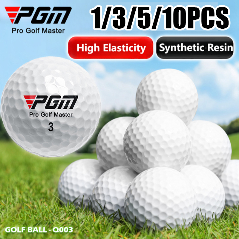 1/3/5/10pc bola de prática de golfe, bola de 3 camadas de alta qualidade para esportes de competição, bola de golfe de borracha elástica alta profissional de 42.6mm