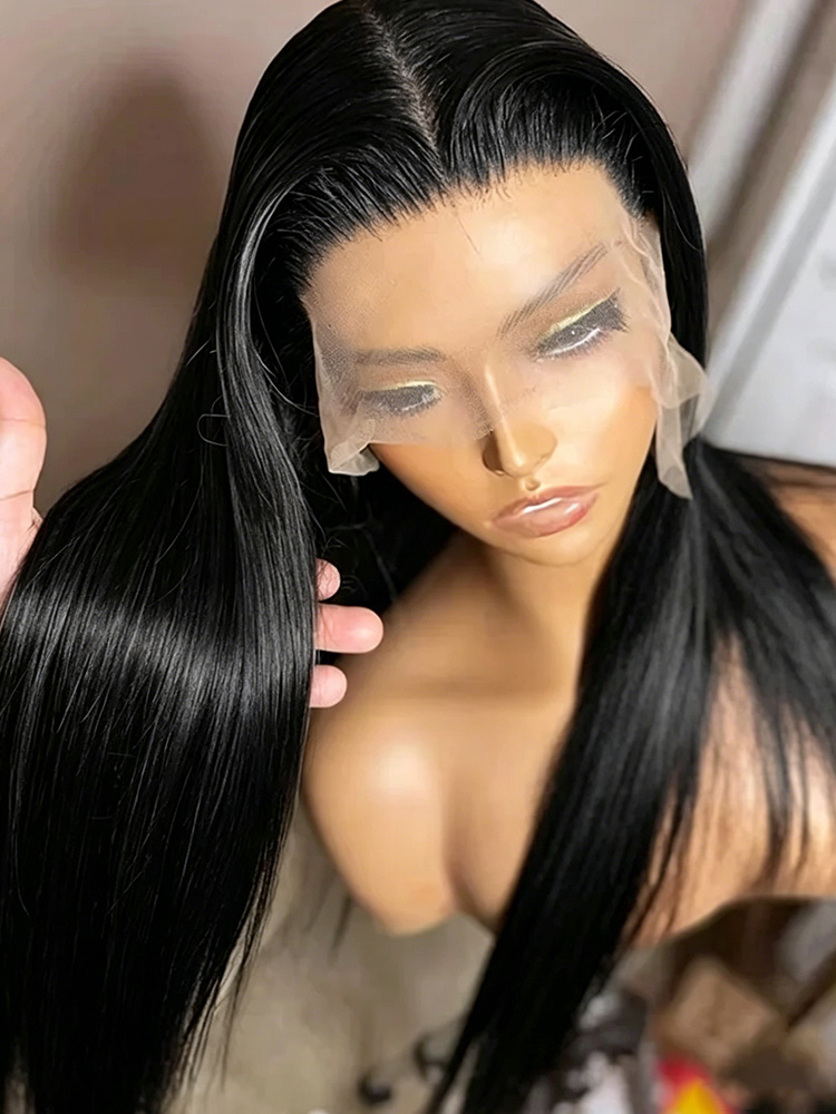 40 Inch Straight Pre Plucked Pre Cut Lace Glueless Wig 5x5 HD Lace Frontal 13x6 Human Hair 250% Density Wigs