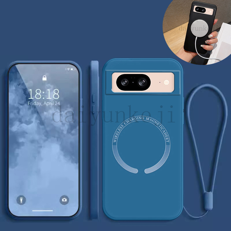 Магнитный чехол для телефона Google Pixel 6 7 8 9 Pro, чехол 6A 7A 8A 9A, силиконовый чехол Magsafe с беспроводной зарядкой и защитной пленкой для экрана