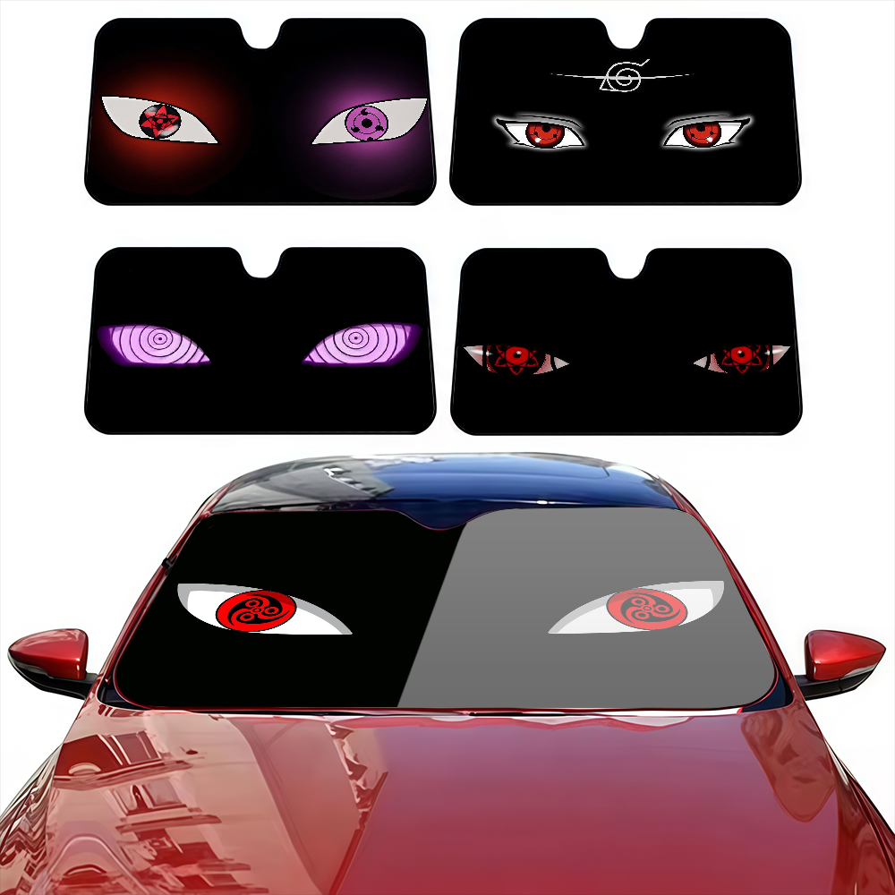Drôle n-narutos oeil Cool voiture pare-soleil pare-brise couverture ombre voiture parasol rayons UV voiture pare-soleil protecteur