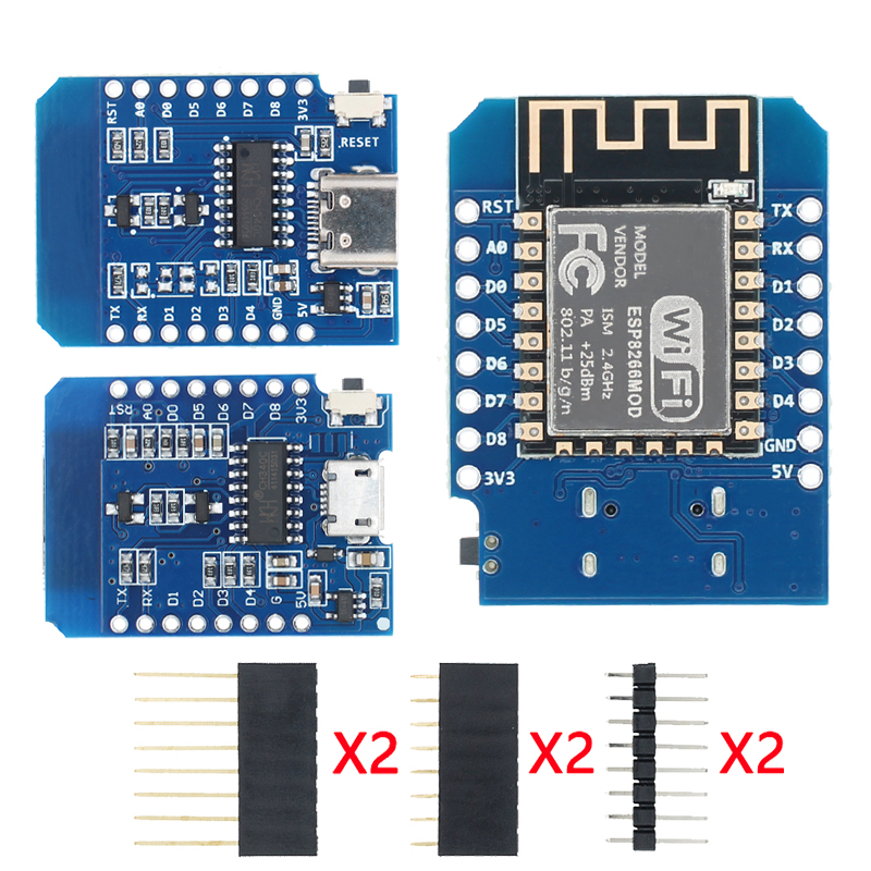 ミニwifi開発ボード,nodocu,lua,iot用ボード,3.3v,usb,type-c,microesp8266,ESP-12F,ch340g,v2,d1