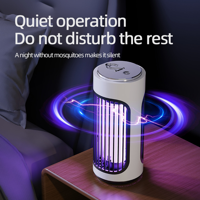 Lámpara eléctrica antimosquitos con carga USB para el hogar, lámpara antimosquitos portátil silenciosa para interiores, colgante de pared de escritorio, doble uso