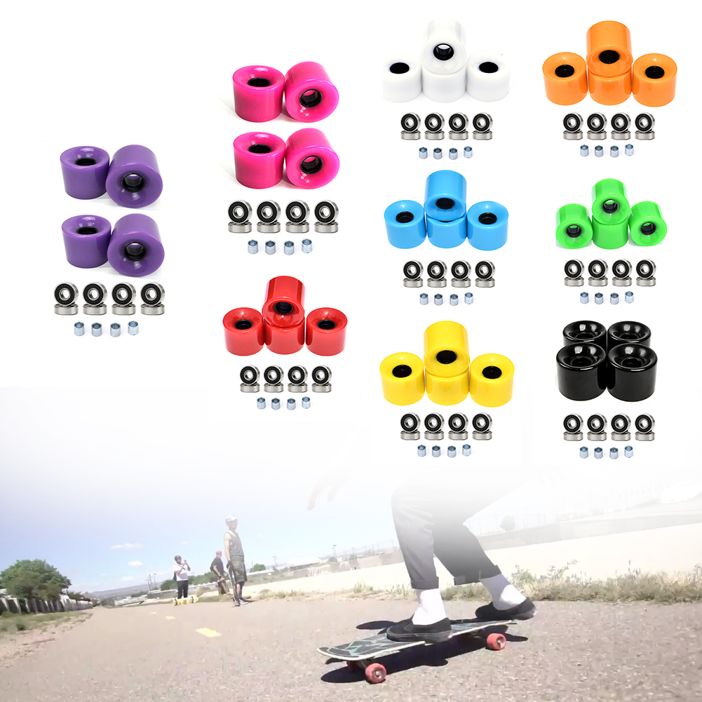 Skateboard Wheel Upgrade Your Riding Experience With This 60x45mm Longboard Wheel Set ABEC 9 Bearings And Spacers