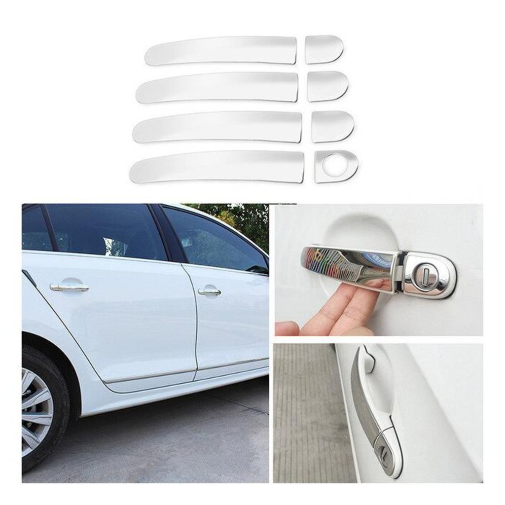 Untuk Volkswagen Jetta 2011-2017 Pegangan Pintu Baja Nirkarat Krom Sepenuhnya Kompatibel Kualitas Tinggi Profesional