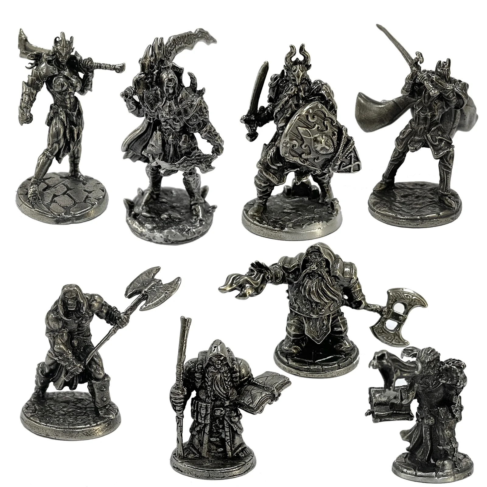 Idade média legião wraith soldados modelos brinquedo estatuetas miniaturas metal cobre presentes dos homens ornamentos de mesa decorações artesanato