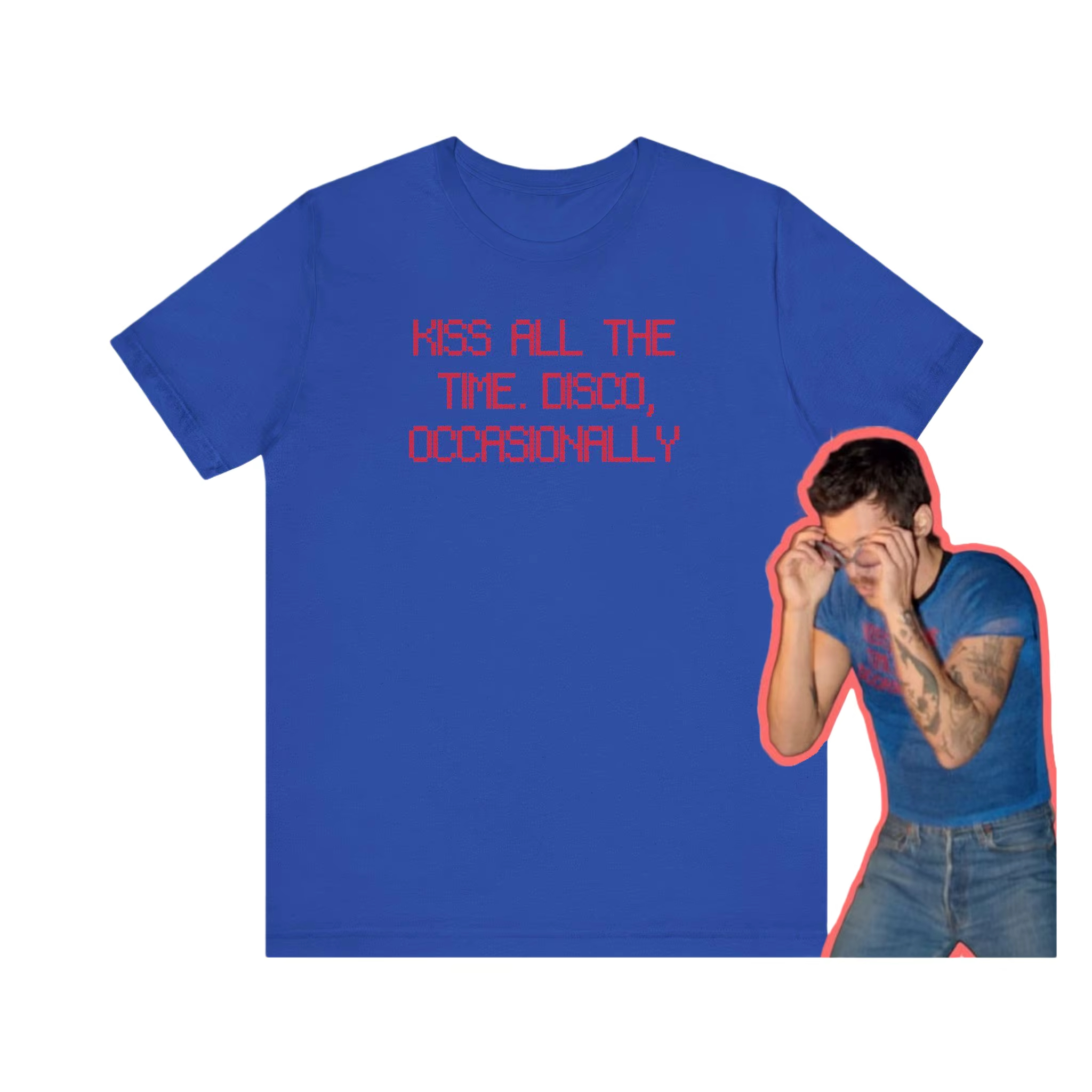 Harry Styles Kiss All the Time Disco Occasioneel 2026 album Unisex 100% katoenen shirt zomer O-hals T-shirt met korte mouwen fan cadeau