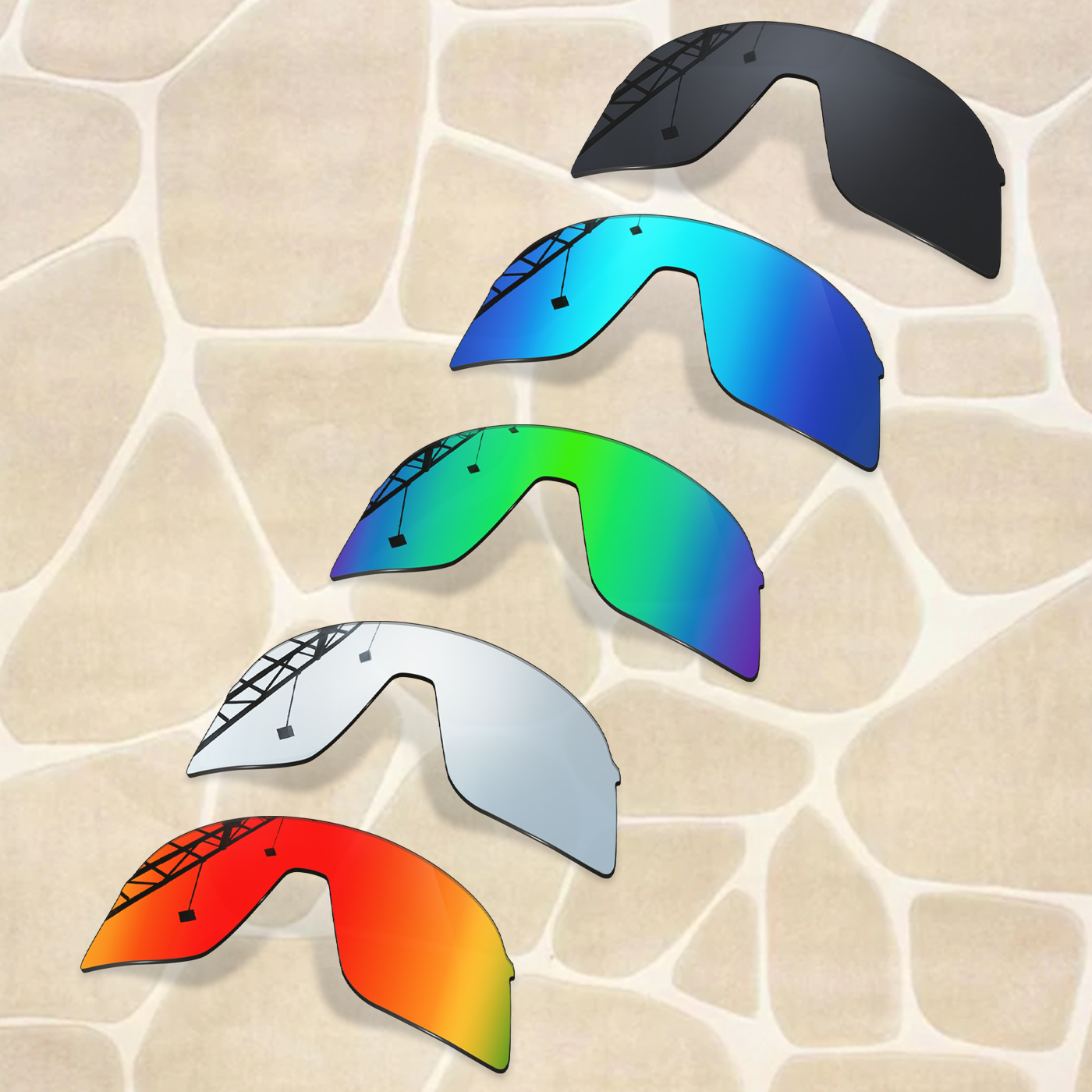 Verres de remplacement polarisés anti-rayures pour lunettes de soleil Oakley Sutro Lite OO9463