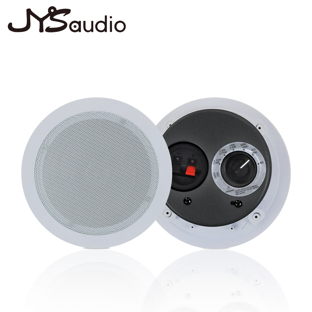 Potente altavoz de techo de 30W con cubierta trasera, altavoz estéreo de 6 pulgadas, sistema de música de fondo para cine en casa para Hotel residencial