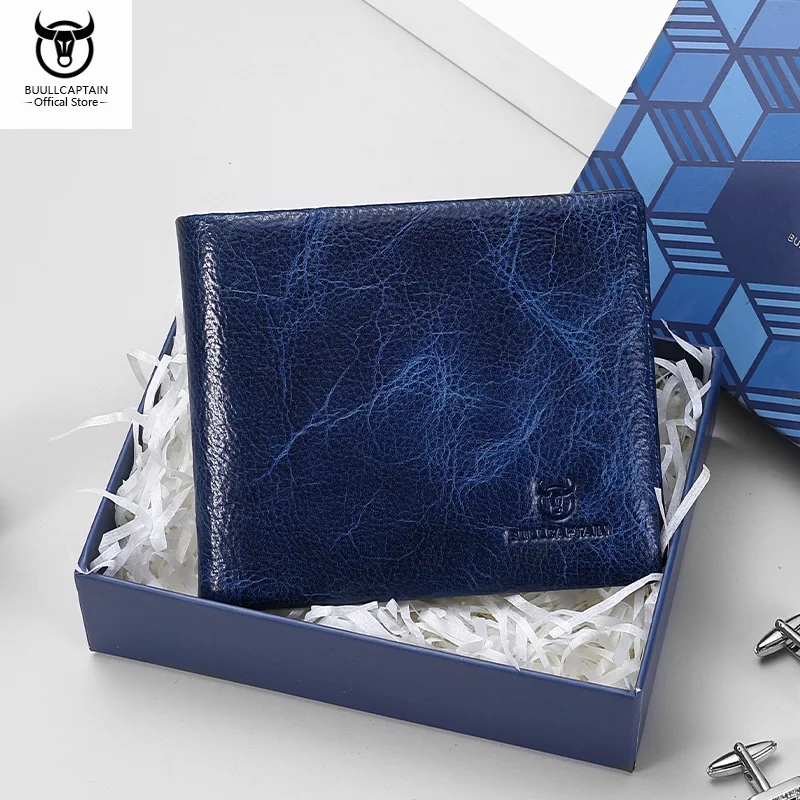 Bullcaptain Nieuwe Mannen Lederen Portemonnee Rfid Functie Fashion Business Multi-card Mannen Portemonnee Clip QB026