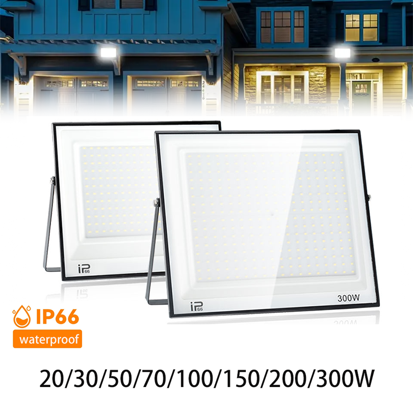 Reflector LED con Sensor de movimiento PIR, luz de pared para exteriores, luz blanca AC220 150W 100W 50W 30W IP66, foco LED impermeable para jardín
