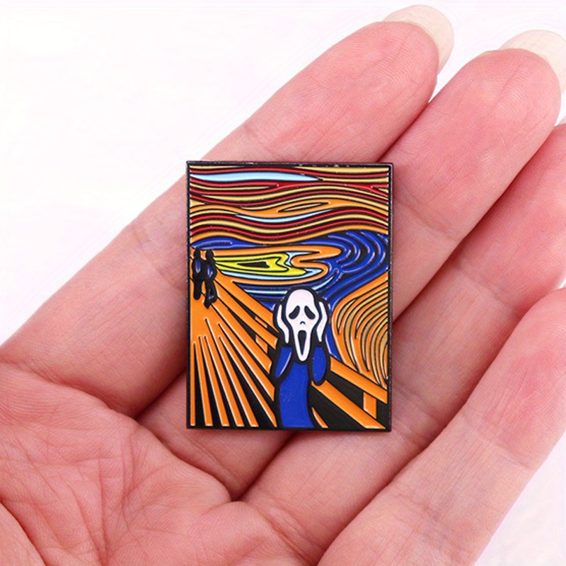 Película de terror pintura artística broche insignia accesorios divertido accesorio de ropa