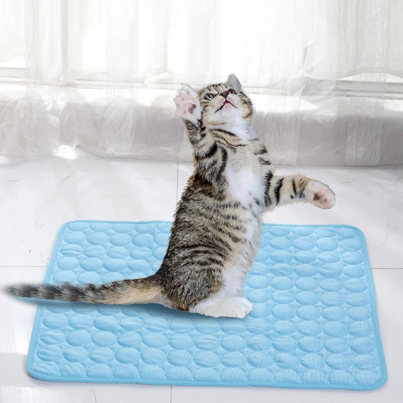Alfombrillas refrescantes para gatos, cama tipo nido para perros y gatos, colchoneta refrescante para dormir en verano, para perros pequeños y mascotas, manta duradera para sofá.