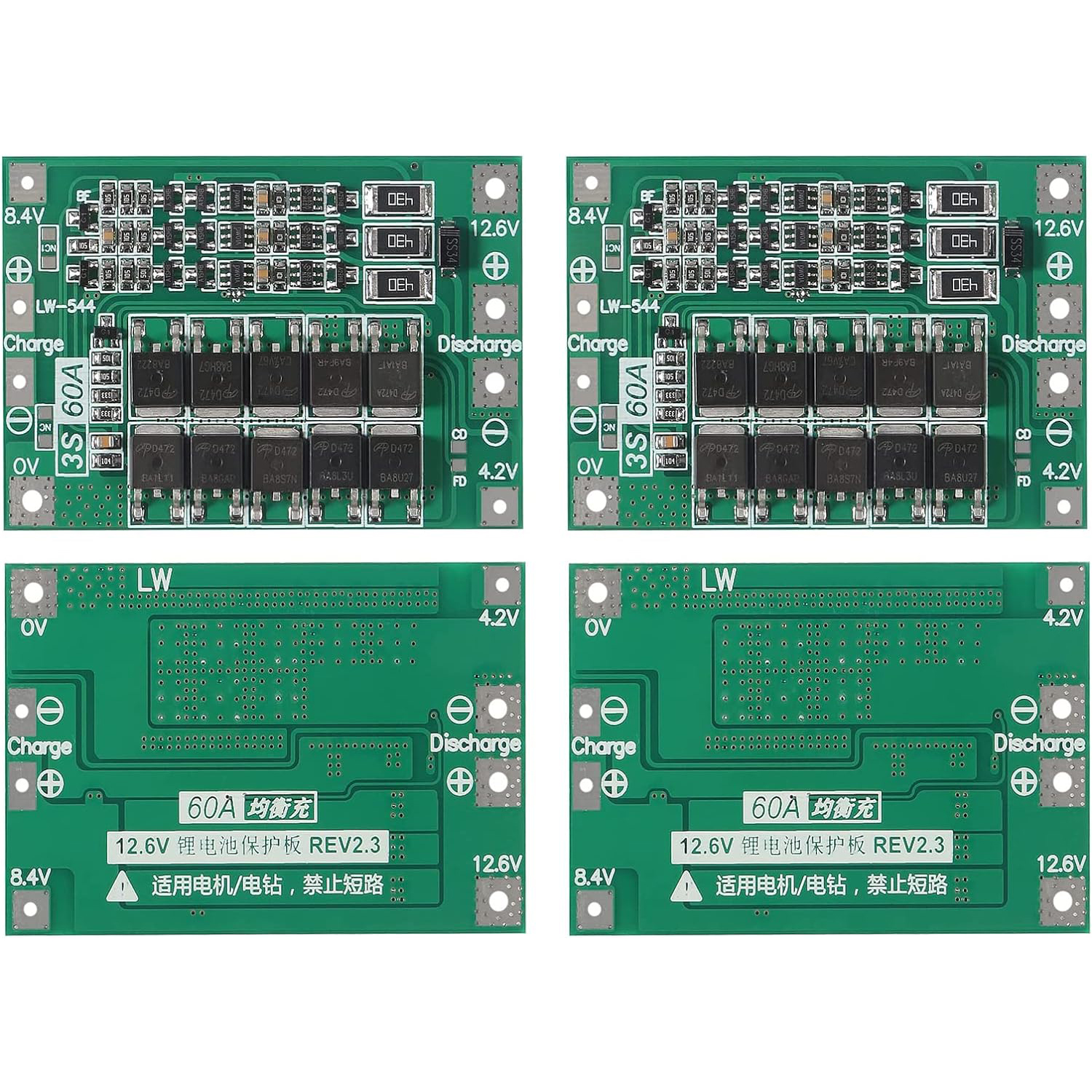 3S 4S 40a 60a Li-Ion Lithium Acculader Bescherming Board 18650 Bms Voor Boormotor 11.1V 12.6V/14.8V 16.8V Verbeteren Balans