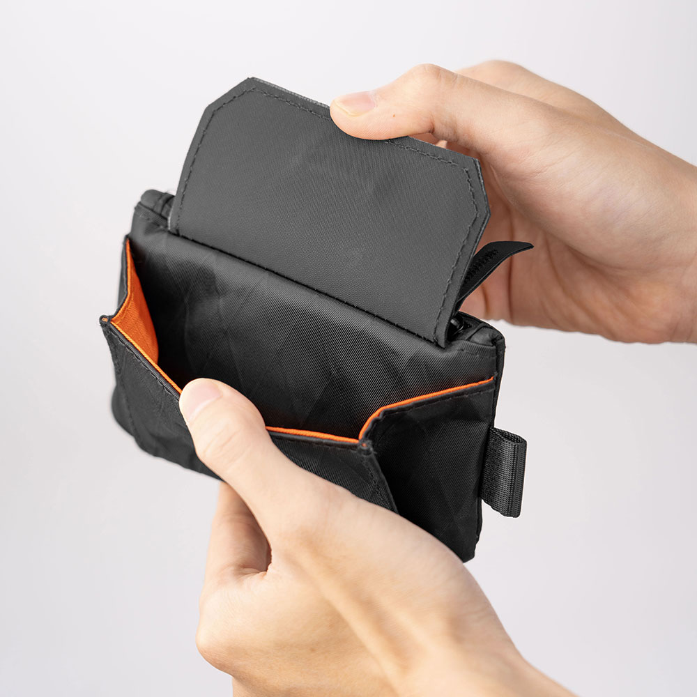 Portafoglio da Viaggio Minimalista con Protezione RFID, Portamonete con Cerniera - Porta Carte e Contanti Compatto, Portafoglio Multifunzionale con Patta