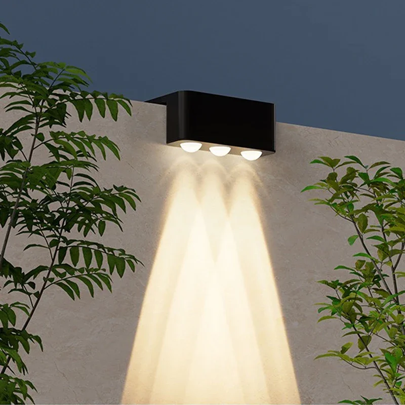 1/2/4 pièces appliques murales solaires extérieur étanche jardin étape éclairage pour cour clôture escalier voie décoration extérieur lumières solaires