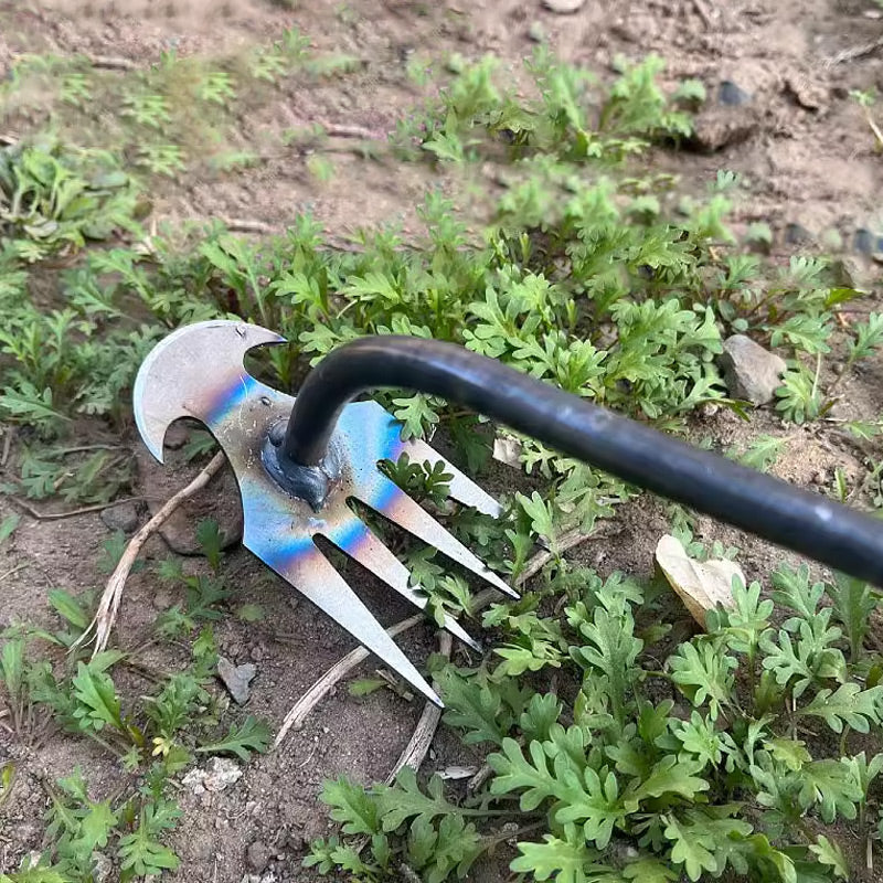 Deshierbe de jardín de acero al manganeso, enraizamiento de césped, suelo suelto, extractor de eliminación de deshierbe manual, herramientas de jardinería, deshierbe multifuncional