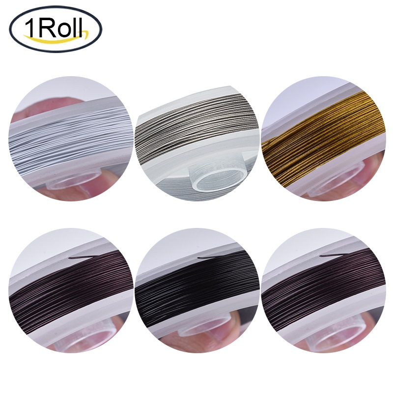 0.45/0.5 มม.7-Strand สแตนเลสสตีลไนลอนเคลือบสําหรับเครื่องประดับลูกปัดสตริงสร้อยข้อมือประดับด้วยลูกปัดสร้อยคอ DIY CRAFT Accessorie