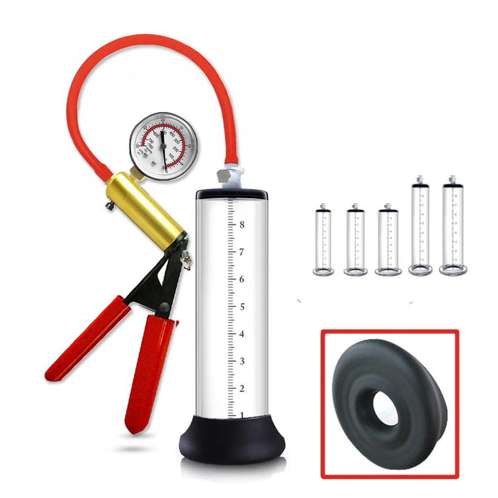 Bomba de pene acrílica, agrandador Manual de pene, juguete sexual para hombres, bomba de vacío, masturbación masculina, extensor de pene, entrenador, producto sexual para adultos
