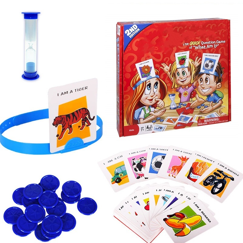 เด็กการ์ดตลกเกมกระดานของเล่น Guess Who I Am เกมครอบครัวเกมเด็ก Interactive การศึกษาเกมกระดานของเล่นของขวัญ