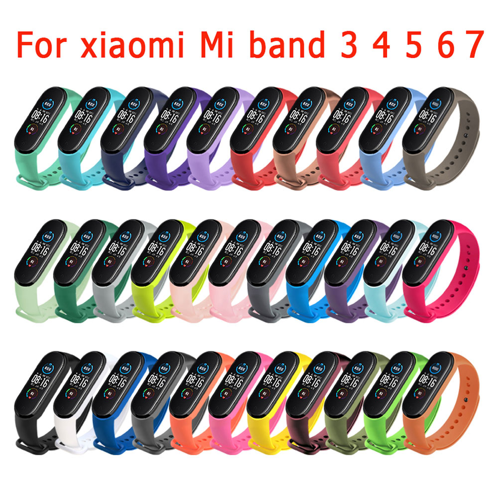 Correa de reloj para Xiaomi Mi Band 7 6 5 4 3 pulsera de silicona correas de muñeca MiBand 3 4 band5 band6 accesorios para reloj inteligente