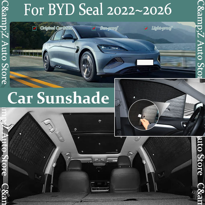 Samochodowa osłona przeciwsłoneczna do BYD Seal EK 2022 2023 2024 2025 2026 Osłony przeciwsłoneczne Anti-UV Osłona bocznych okien Osłona przedniej szyby Akcesoria samochodowe