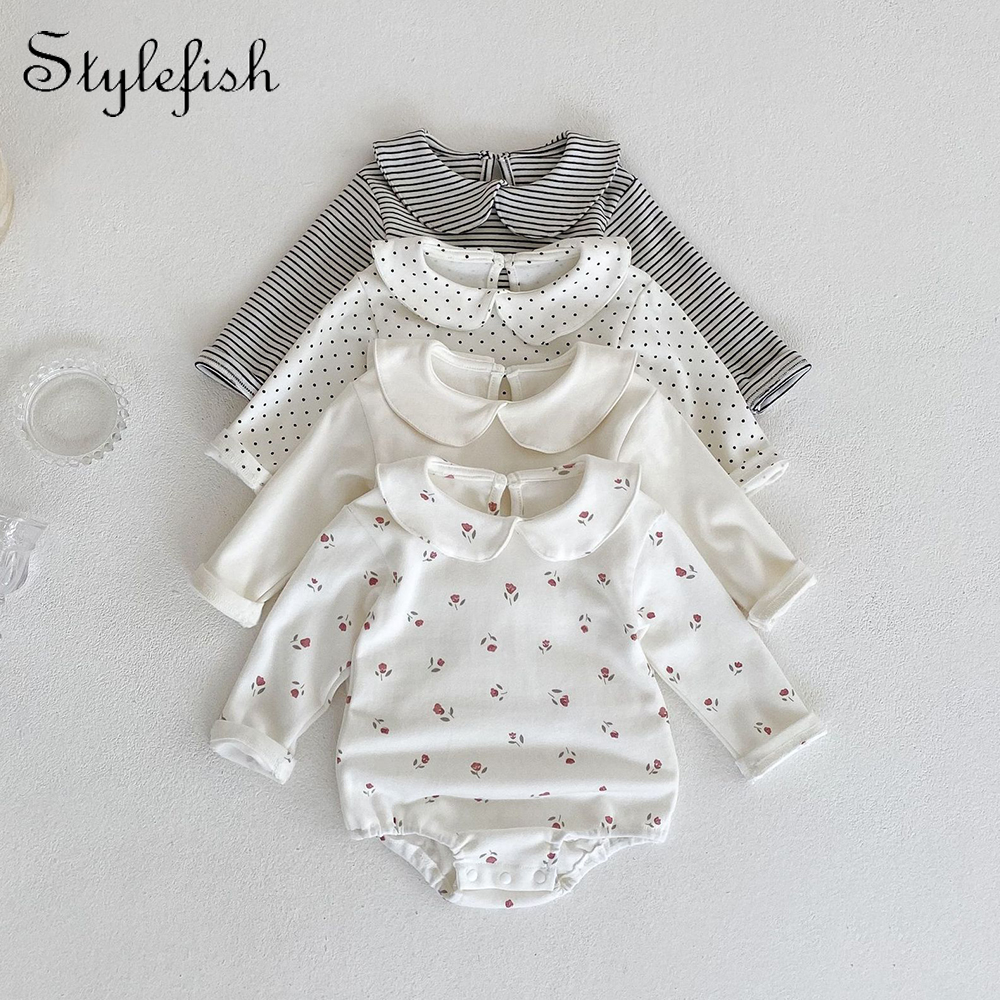 Insautumn, mameluco con cuello para bebé, ropa para bebés y niños, mameluco de manga larga, tela de algodón suave y cómoda