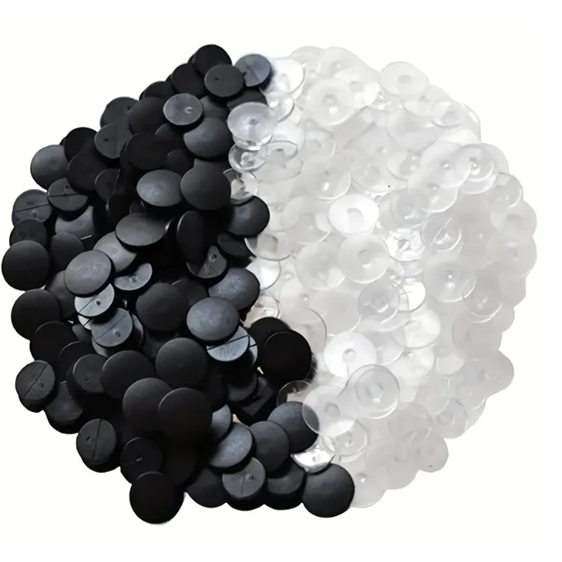 Zestaw 50/100 szt. okrągłych plastikowych guzików do butów z dziurkami, ozdoby do butów ogrodowych, uniwersalne, akcesoria do majsterkowania, elementy mocujące.