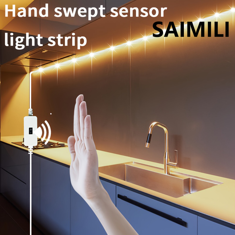 1m LED Night Lamp Smart Dimmer Gesture Sensor Switch Control USB 60LED Strip Lights Nightlights TV Backlight KitchenTape Diode