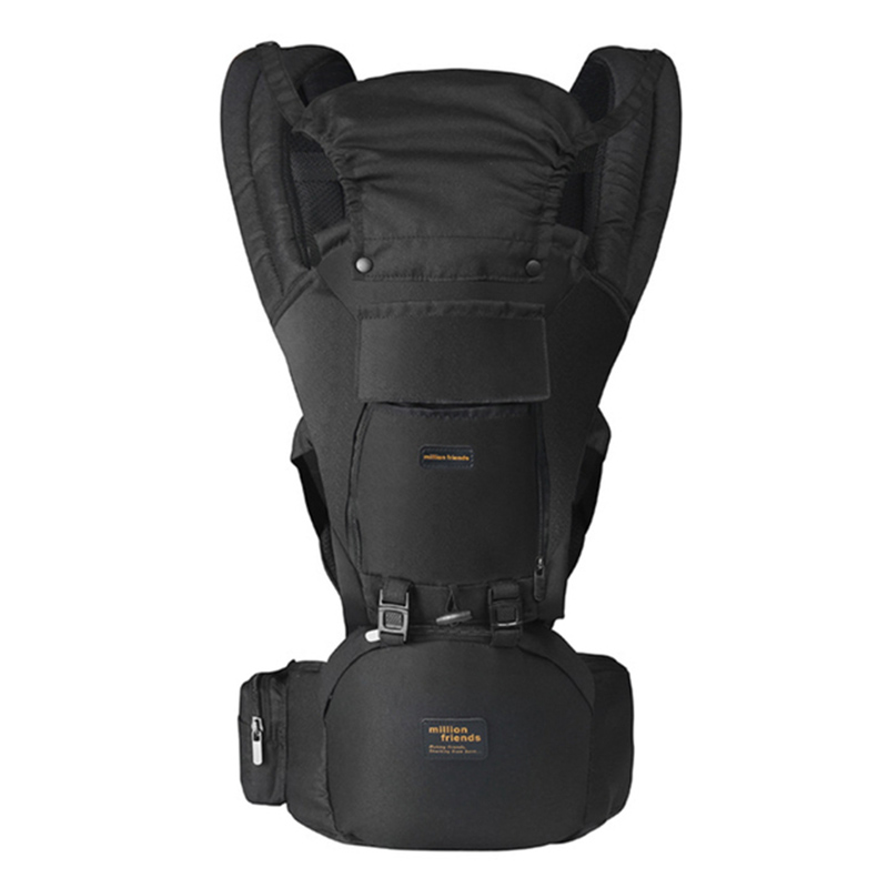 Envoltório ergonômico do portador do bebê recém-nascido à criança, suporte lombar do assento do quadril, 4 estações, 12 posições, perfeito para caminhadas viagem de compras