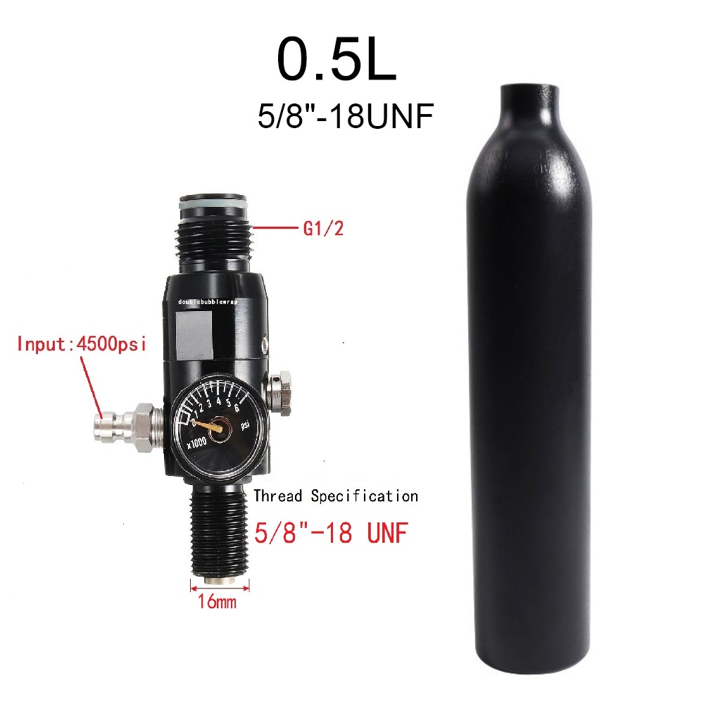 5/8 л, алюминиевый бак-18 UNF, Воздушная бутылка фунт/кв. Дюйм, бар, HPA, сжатый воздух, Co2 ЦИЛИНДР, аналогичный клапану регулятора
