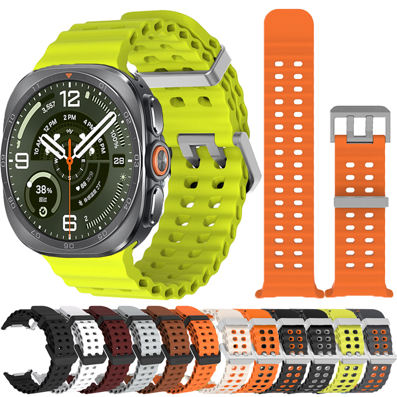 สายนาฬิกาซิลิโคนสำหรับเล่นกีฬา Marine Band สำหรับ Samsung Galaxy Watch Ultra2 2026 สายรัดข้อมือซิลิโคน Samsung Galaxy Ultra 47 มม. อุปกรณ์เสริมสายนาฬิกา