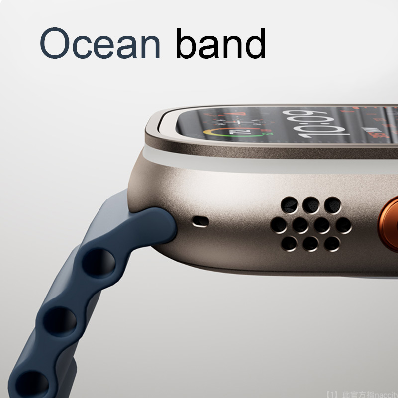 Bracelet océan pour bracelet de montre Apple 45mm 40mm Ultra 2 49mm 44mm 41mm 46mm 42mm bracelet de sport en Silicone série 10 9 8 7 6 5 4 3 SE