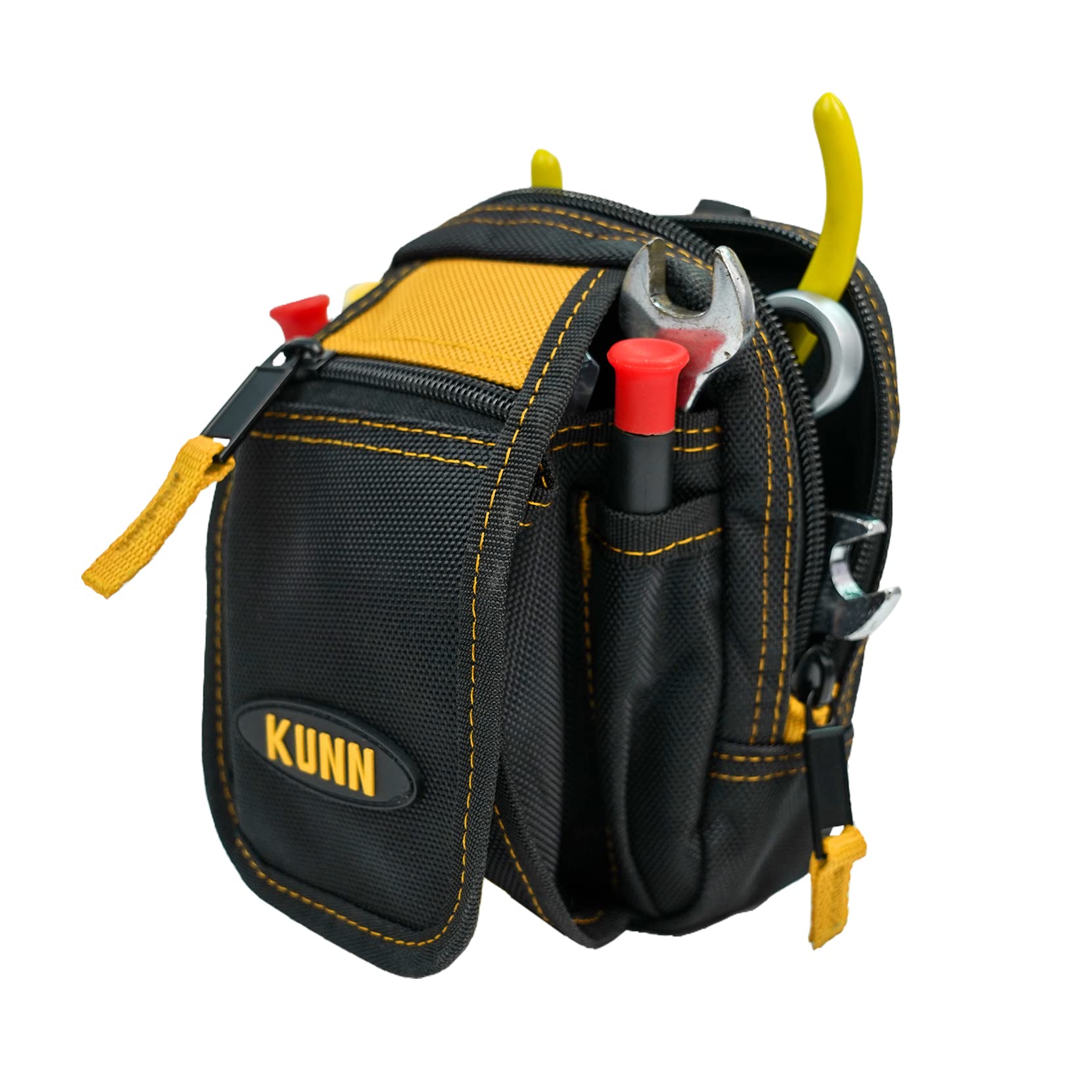 Bolsa de ferramentas com vários bolsos de tamanho e fita elétrica, suporte para martelo, eletricistas, bolsa de ferramentas