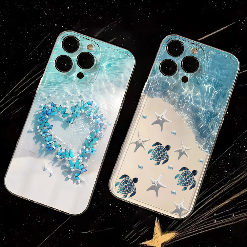 Custodia morbida per telefono Ocean Sea Water Butterfly Turtle per Xiaomi Redmi Note 14 13 12 12S 11 11S 10S 10 Pro Plus 14C 13C 4G 5G Cover