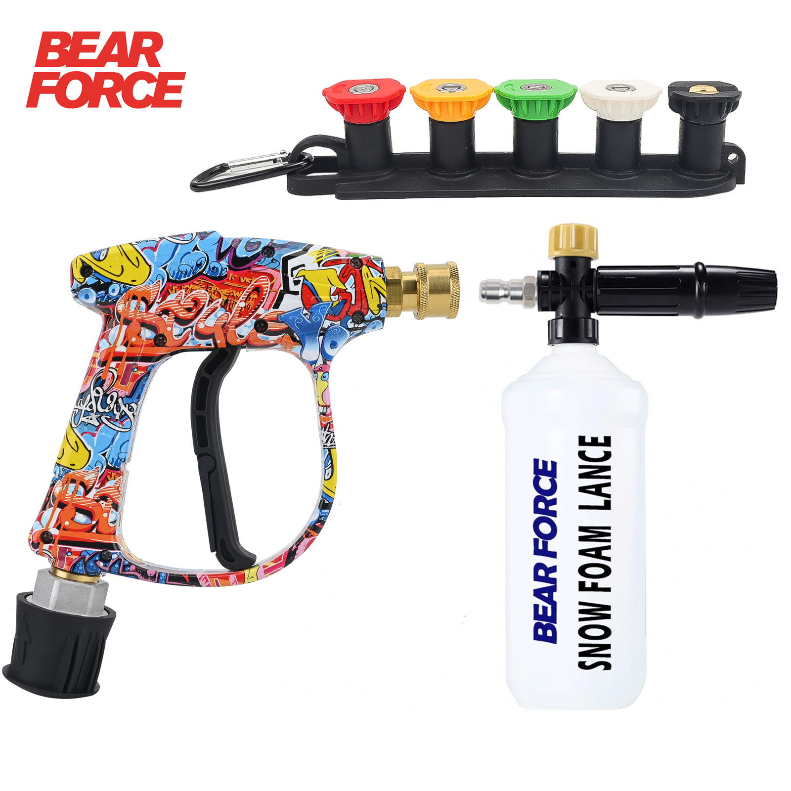Pistola de agua para lavadora a presión, conector de manguera de limpieza de coche para boquillas de conector rápido Karcher Nilfisk Parkside Bosch