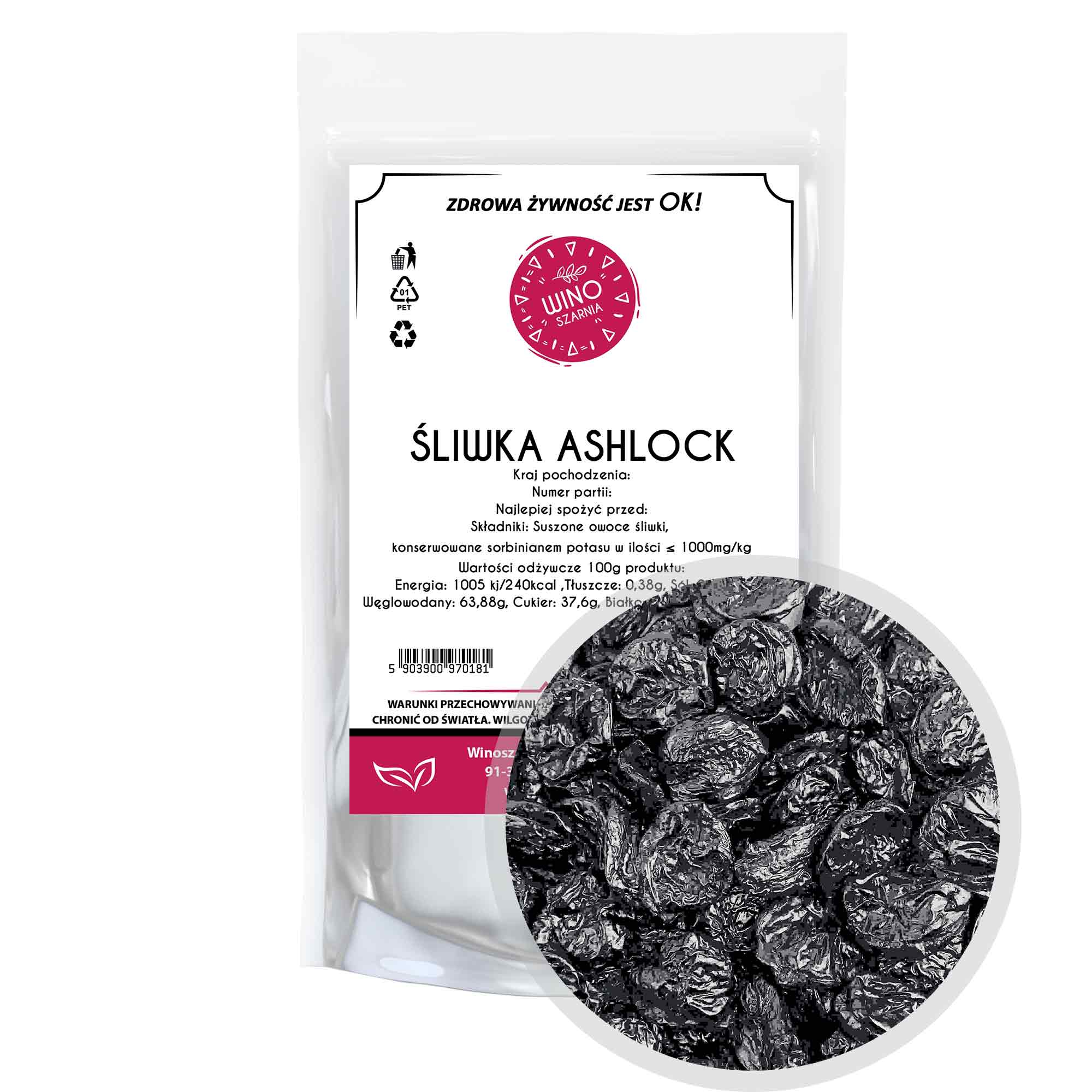 Prunes séchées California Ashlock - 1 kg