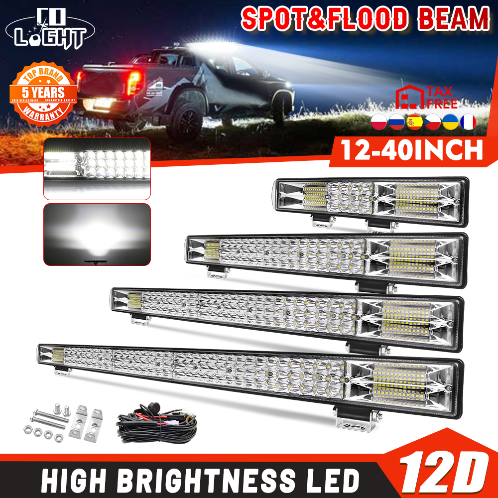 CO LIGHT nuovo 12 "20" 26 "32" 40 "3 file LED Light Bar Spot Flood Combo Led luci fuoristrada per barca camion SUV UTE ATV UTV 12V 24V