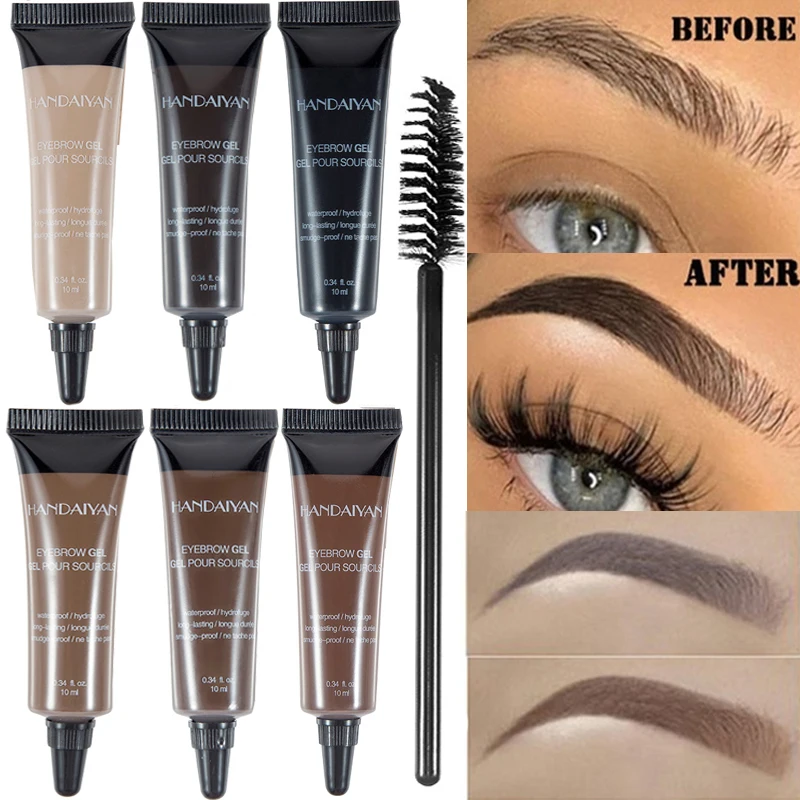 6 couleurs sourcil Gel crème maquillage sourcil tatouage stylo teinte imperméable longue durée rehausseurs de sourcils sourcils maquillage cosmétiques