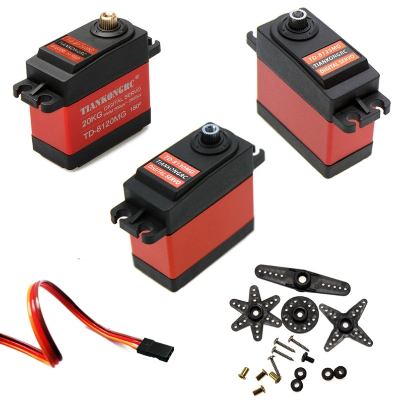 TD-8120MG Wasserdichte 20 KG Servos 180 Grad Großes Drehmoment Digitale Kernlose Servo Metallgetriebe 25 T Arm Für Auto