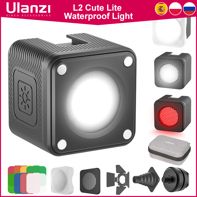 Ulanzi L2 mignon Lite Mini lumière vidéo avec filtre de couleur diffuseur nid d'abeille 5500K lumière de photographie pour appareil photo reflex numérique lumière L2 RGB