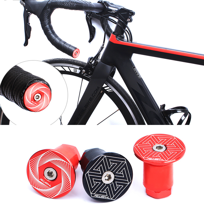 Risque 1 paire d'extrémités de guidon de vélo en aluminium, embout de poignée de vélo vtt, vélo de route pliable, bouchon de barre de poignée de vélo, accessoires de cyclisme