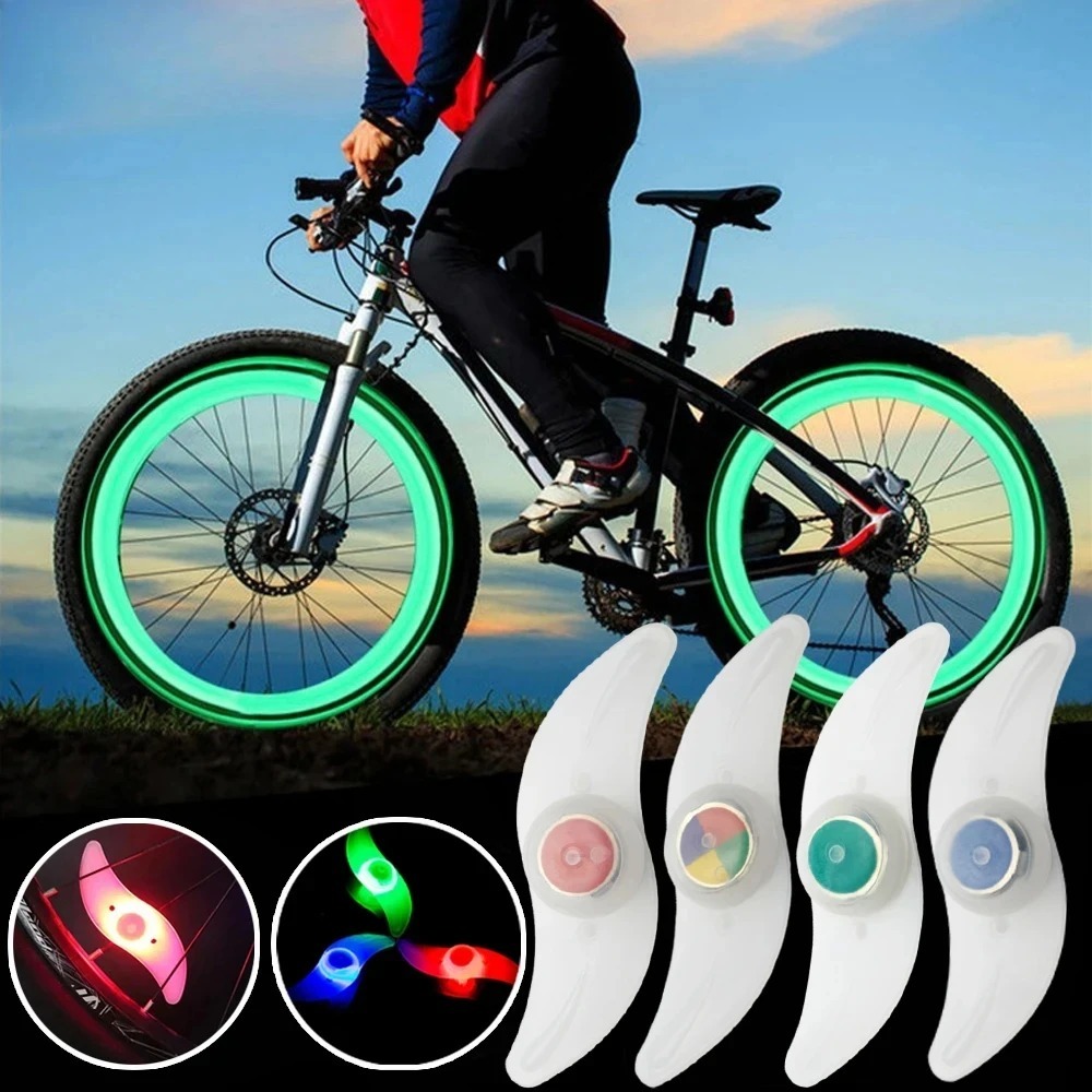 Luzes de LED para Raios de Roda de Bicicleta, 3 Modos, Impermeáveis, Aviso de Segurança para Bicicleta, Fácil de Instalar, Acessórios para Bicicleta