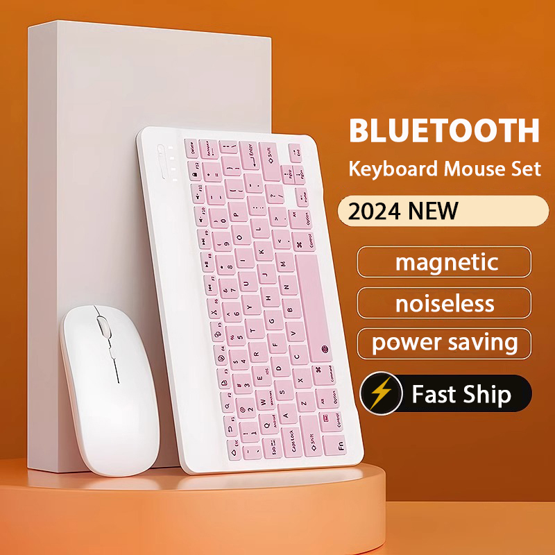 Teclado magnético para tableta de 10 pulgadas para iPad 2024 10,9 11 10,2, teclados recargables Bluetooth para Xiaomi 6 Huawei Matepad 11,5