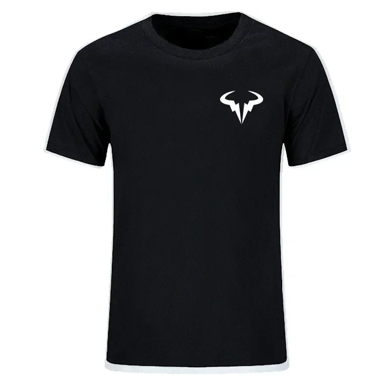 T-shirt stampata popolare Rafael B B Nadal Tennis Player T-shirt da uomo in cotone a maniche corte T-shirt da uomo girocollo di alta qualità
