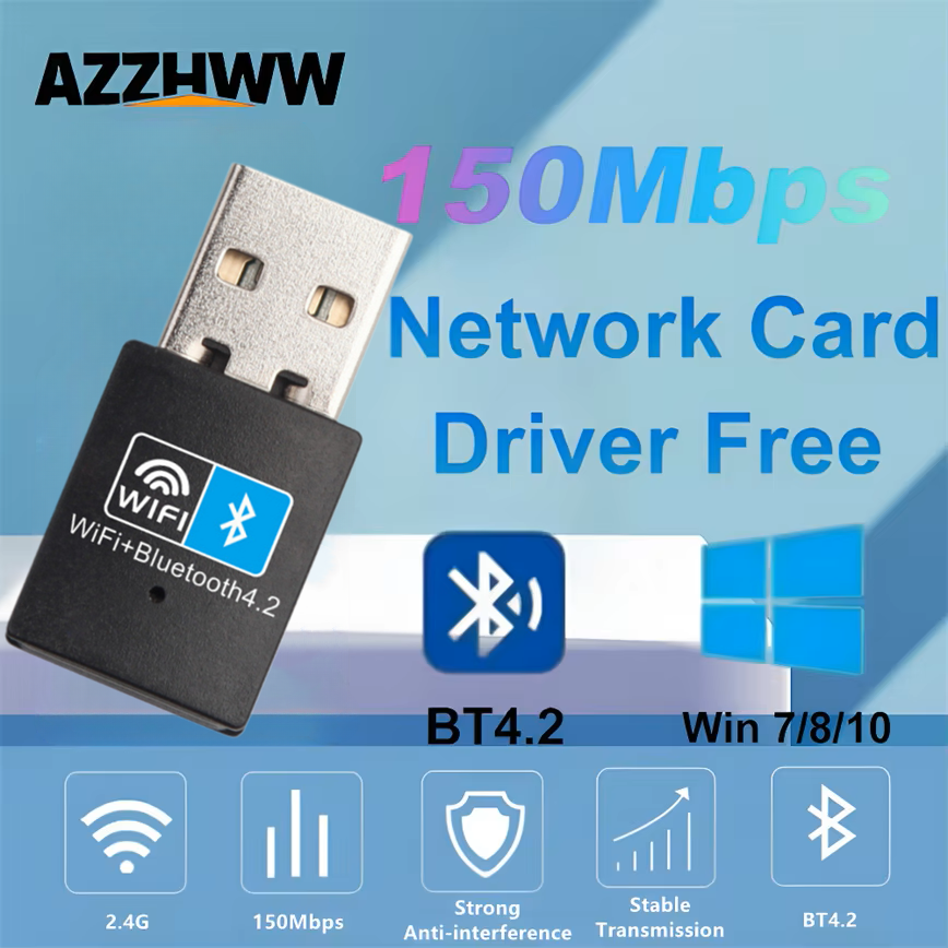 150 Мбит/с USB Wi-Fi Bluetooth-адаптер 2-в-1 USB Bluetooth WiFi-ключ 2,4G USB Wi-Fi Сеть Беспроводной Wlan-приемник ДРАЙВЕР БЕСПЛАТНО