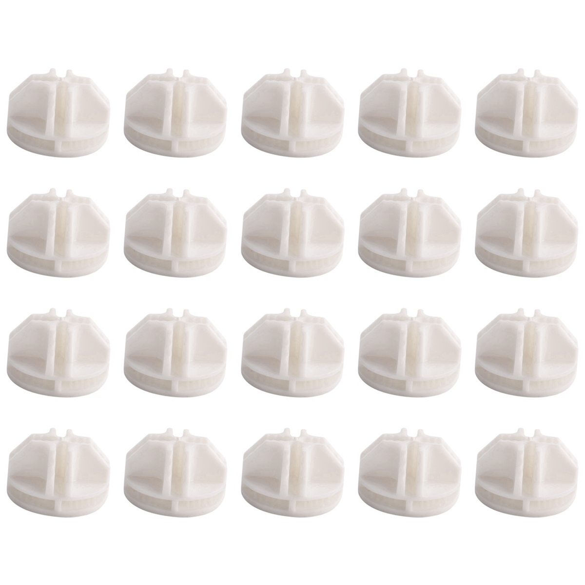 Grid Cube Connector, conectores Abs para Wire Cube Storage, prateleiras, branco, 20 pcs