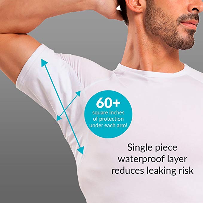 Maglietta Antitraspirante 100% Senza Macchie di Sudore, Anti-Odore, Traspirante in Modal, T-shirt Antisudore con Collo Rotondo in Micromodal per Uomo