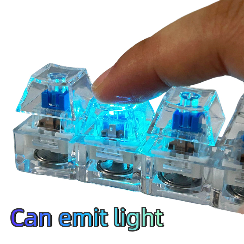 4/9 คีย์คีย์บอร์ดแกนเครื่องทดสอบ LED คีย์บอร์ดของเล่นความเครียดบรรเทา DIY ปุ่ม Keycap Fidget พวงกุญแจของเล่นของขวัญ