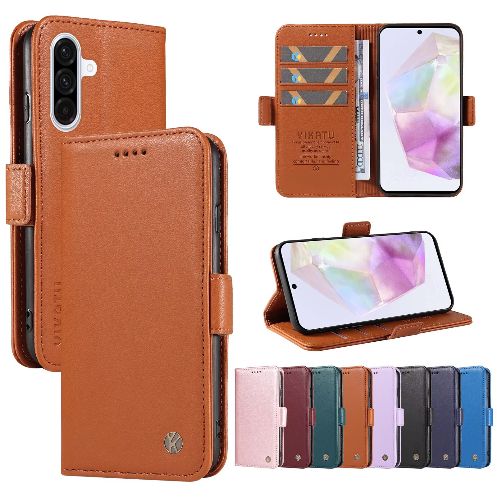 Custodia in pelle a portafoglio per Samsung Galaxy F62 F23 5G A91 A81 A73 A72 4G A71 A70 A56 A55 A54 A53 A52 A51 A50 A42 A41 A40 A36 A35 A34